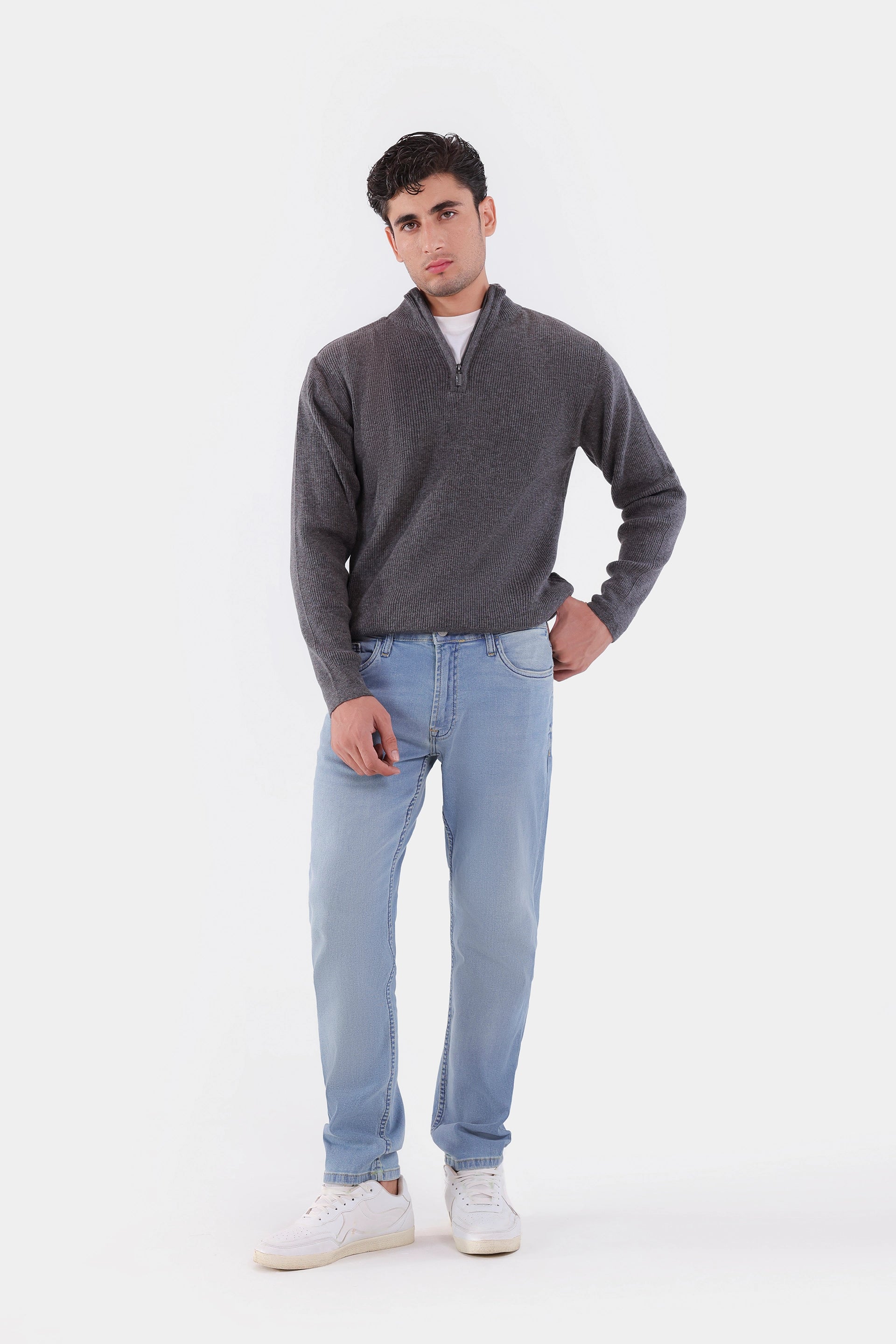 Quarter Zip Sweater - Cougar Clothing