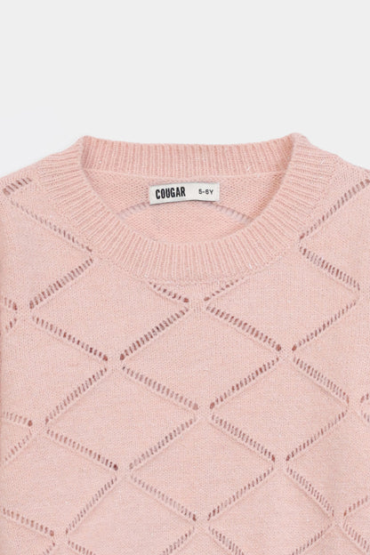 Diamond Knit Pattern Sweater - Cougar Clothing