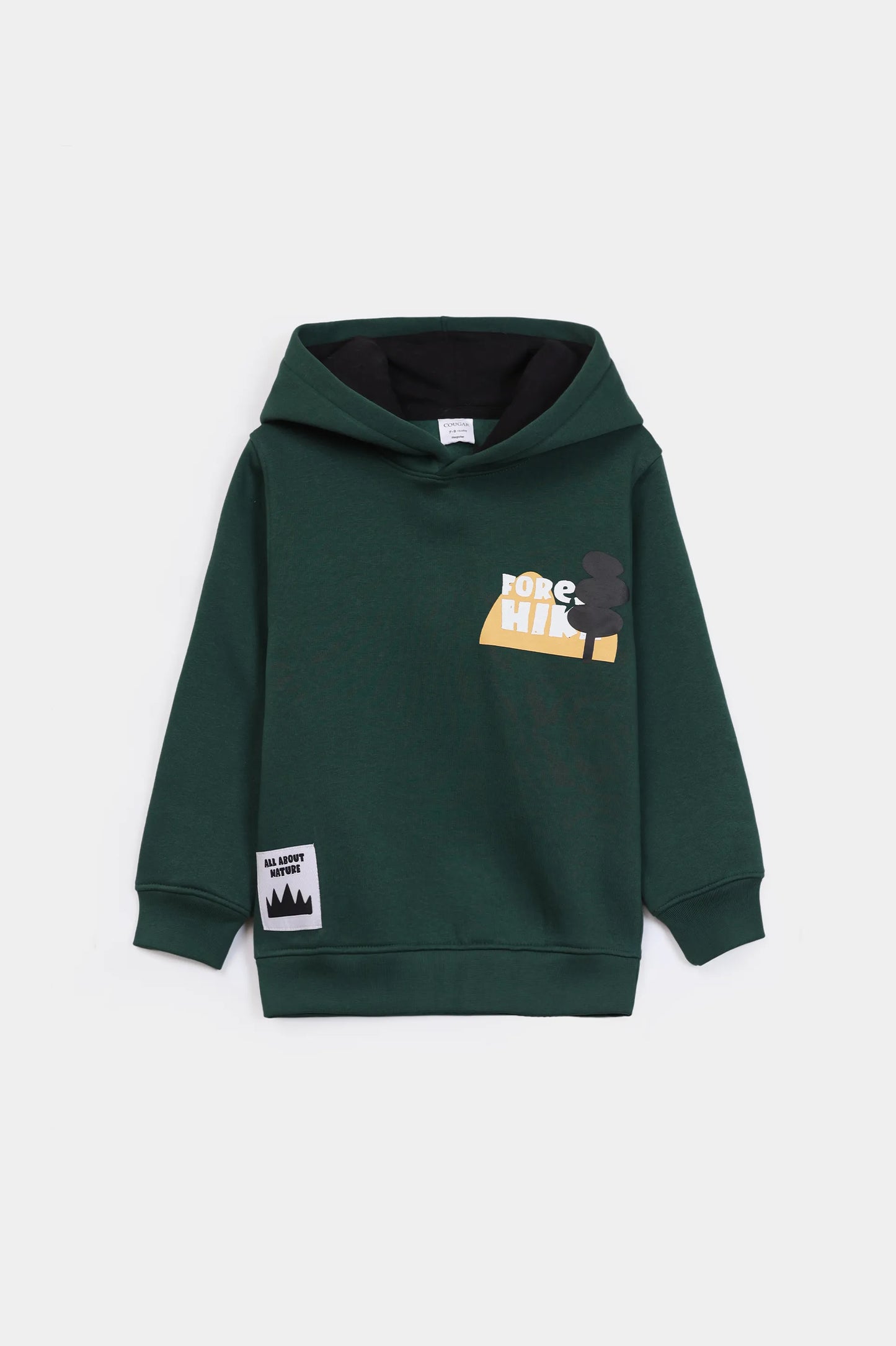 Printed Brushed-Inside Hoodie - Cougar Clothing