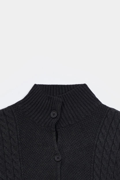Blouson Sleeved Knit Cardigan