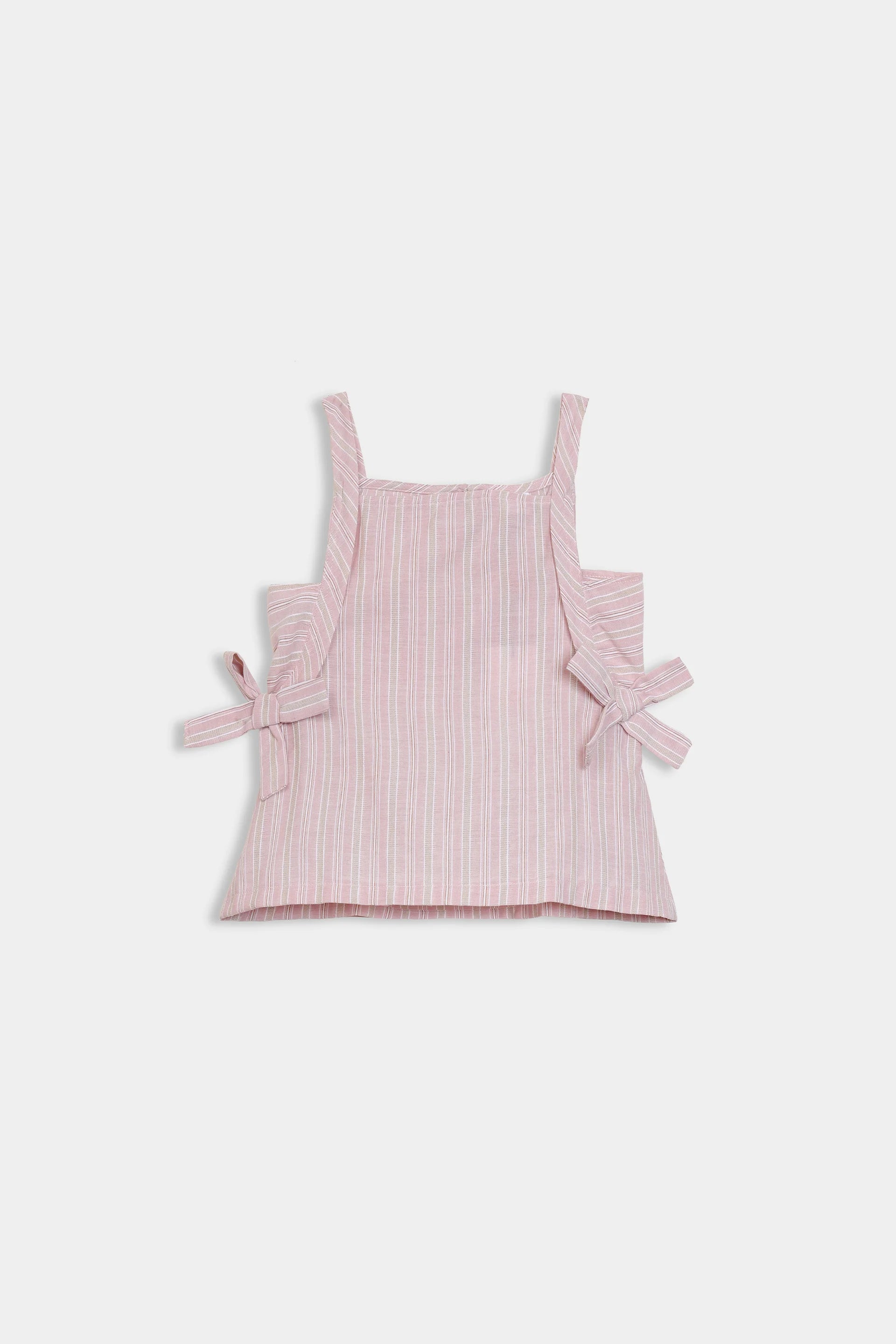 Striped Top With Bow Details - Cougar Clothing