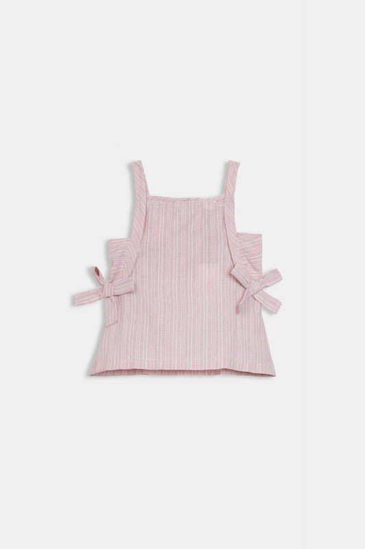 Striped Top With Bow Details - Cougar Clothing