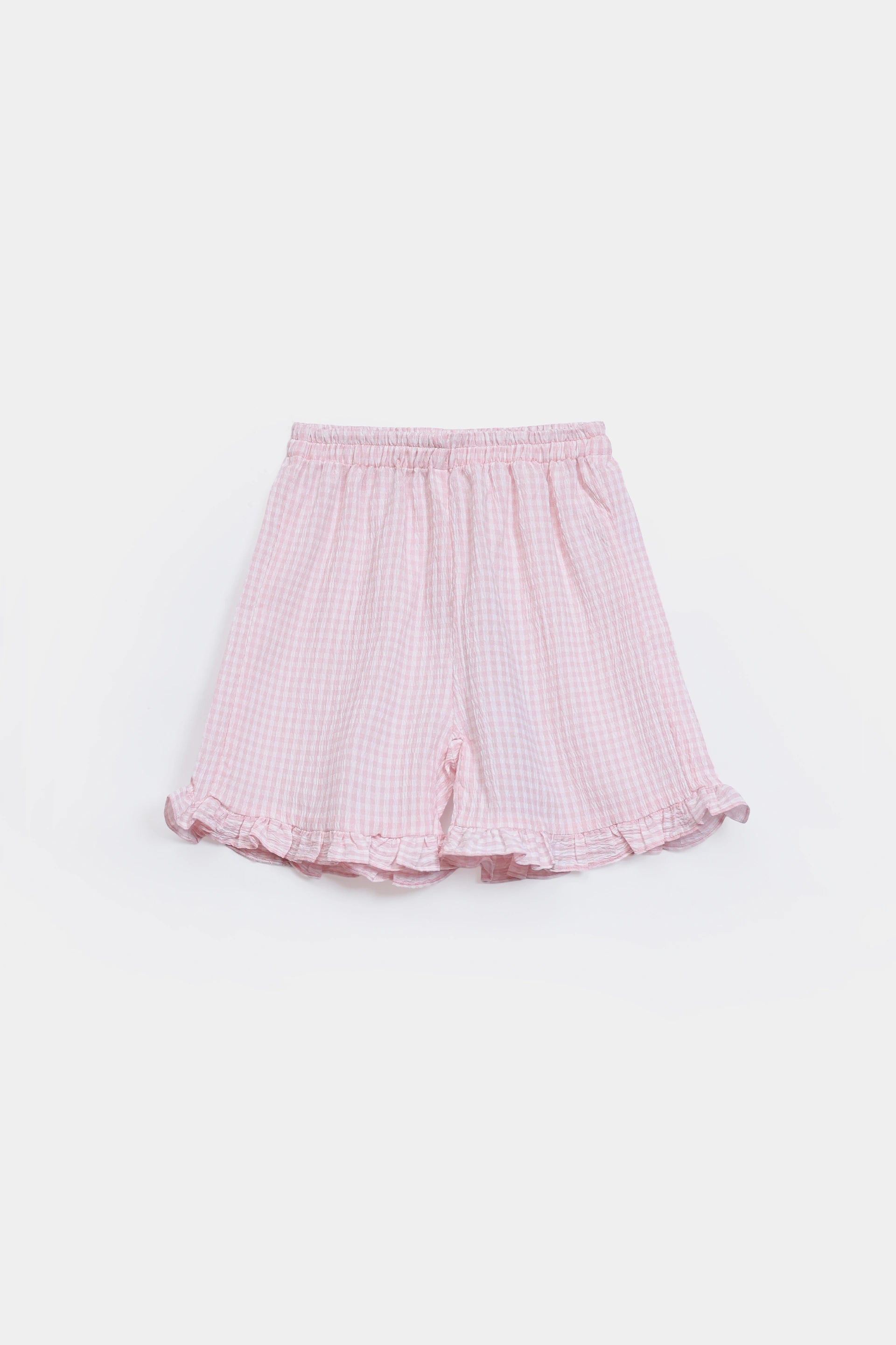 Checkered Cotton Shorts - Cougar Clothing