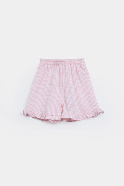 Checkered Cotton Shorts - Cougar Clothing