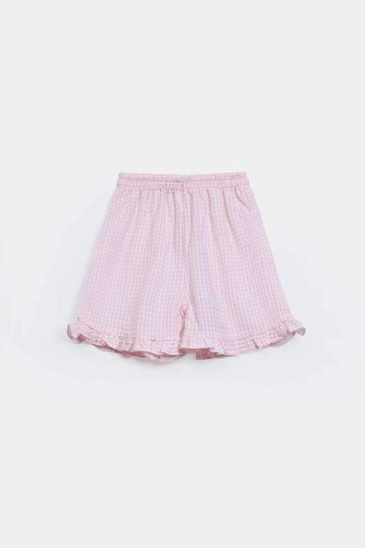 Checkered Cotton Shorts - Cougar Clothing