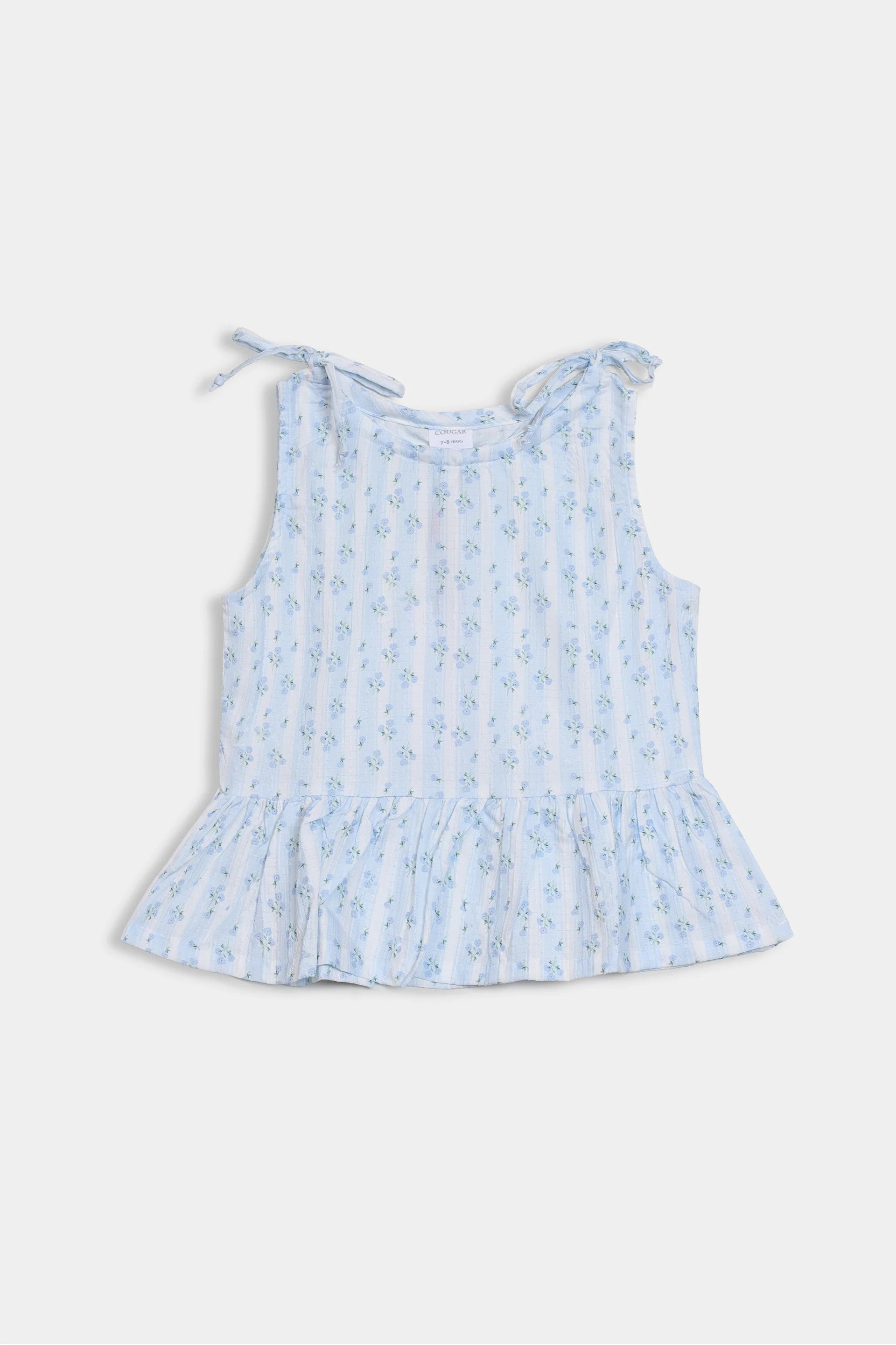 Printed Peplum Top - Cougar Clothing