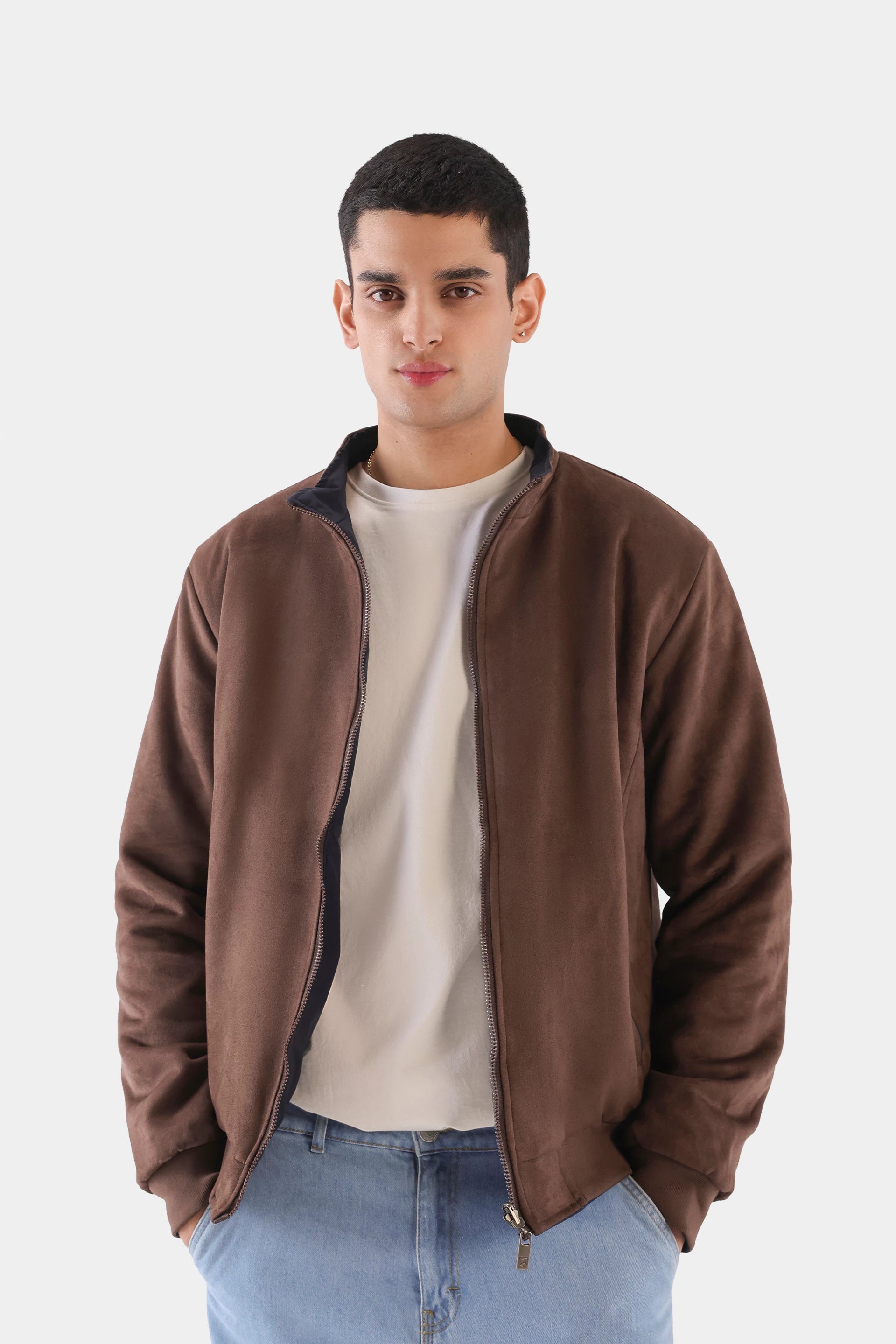 Double-Sided Mock Neck Jacket - Cougar Clothing