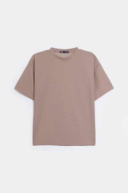 Oversized Seersucker T-Shirt - Cougar Clothing