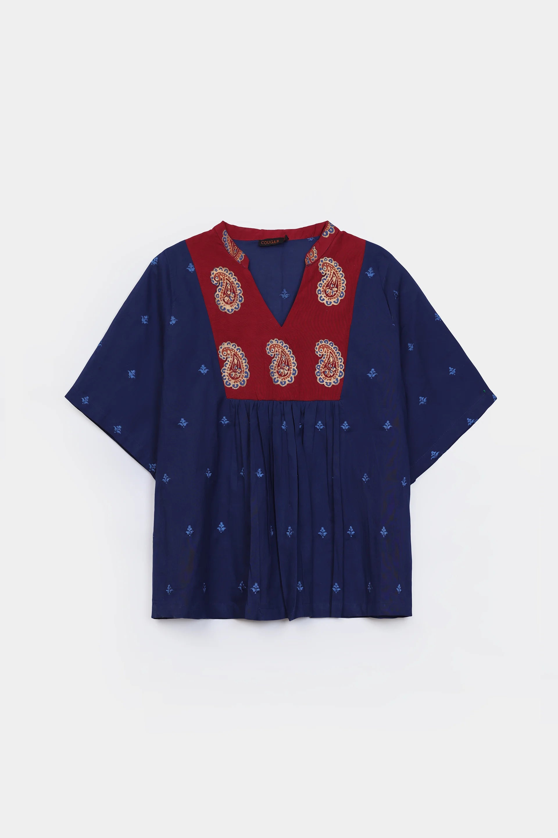 Embroidered Fusion Top - Cougar Clothing