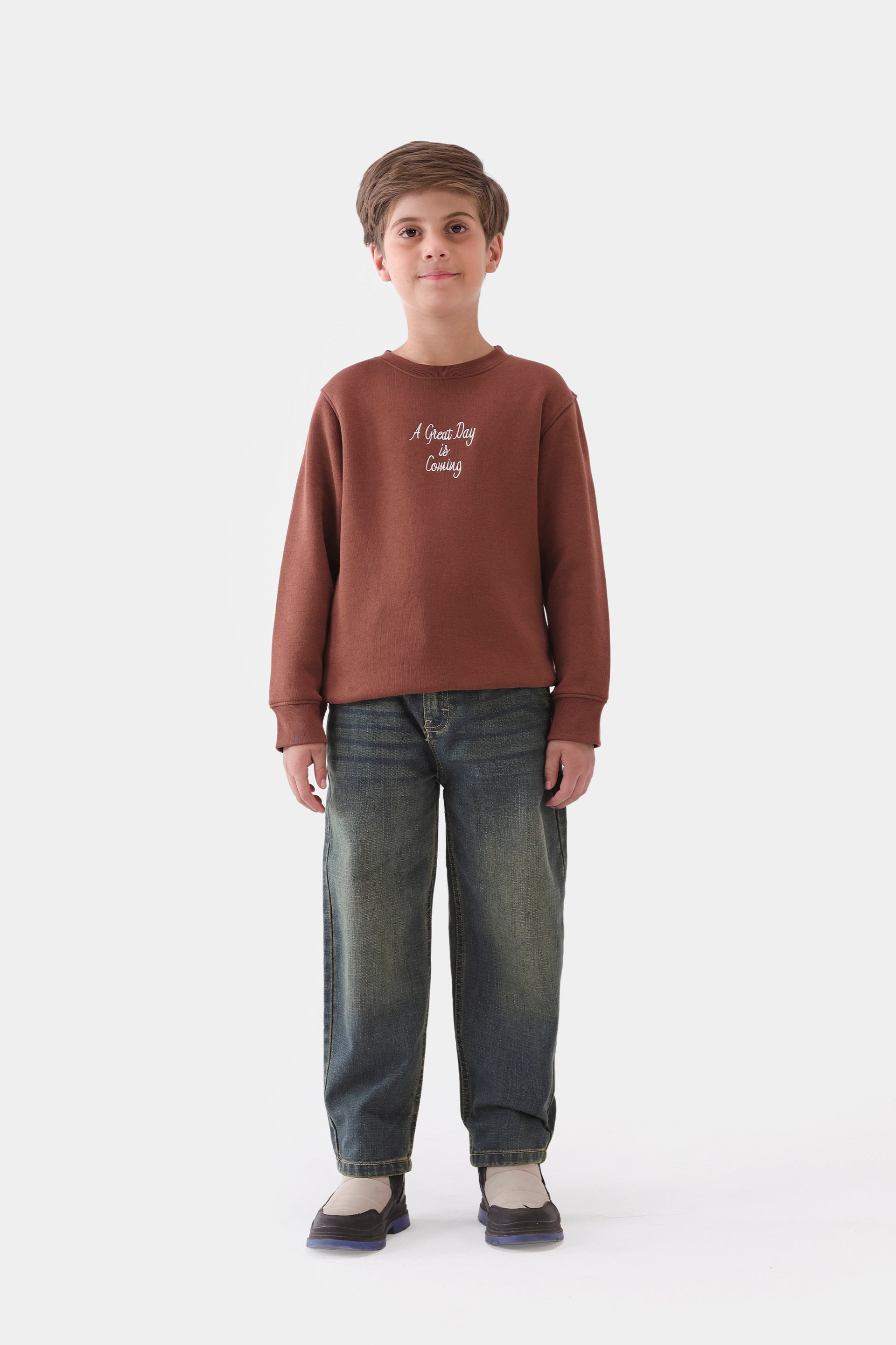 Slogan Print Sweatshirt - Cougar Clothing