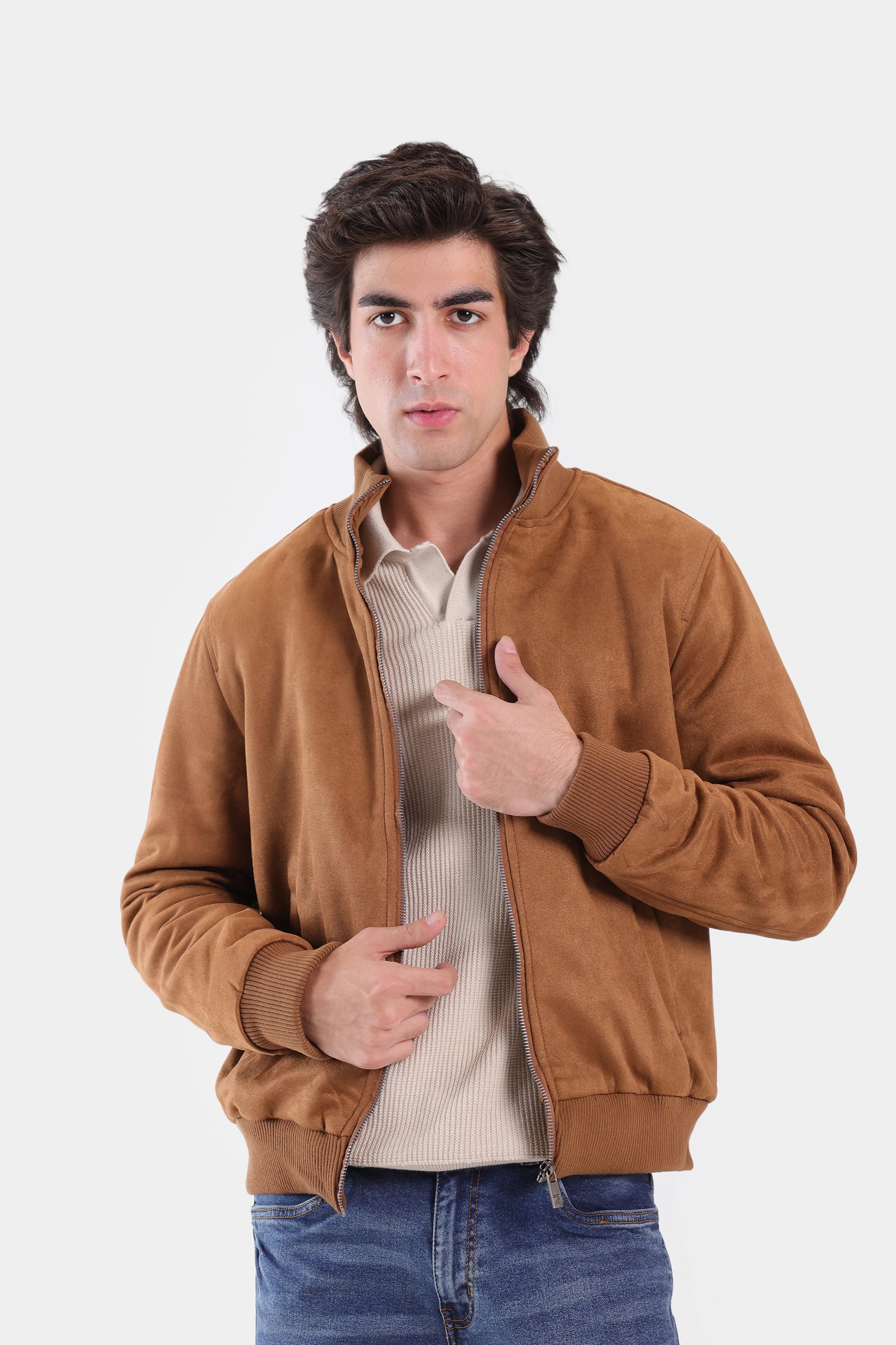 Faux Suede Jacket - Cougar Clothing