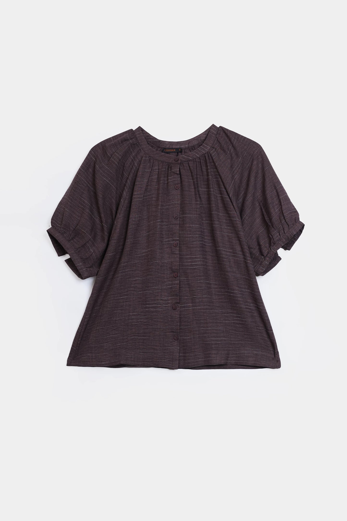 Top With Puff Sleeves - Cougar Clothing