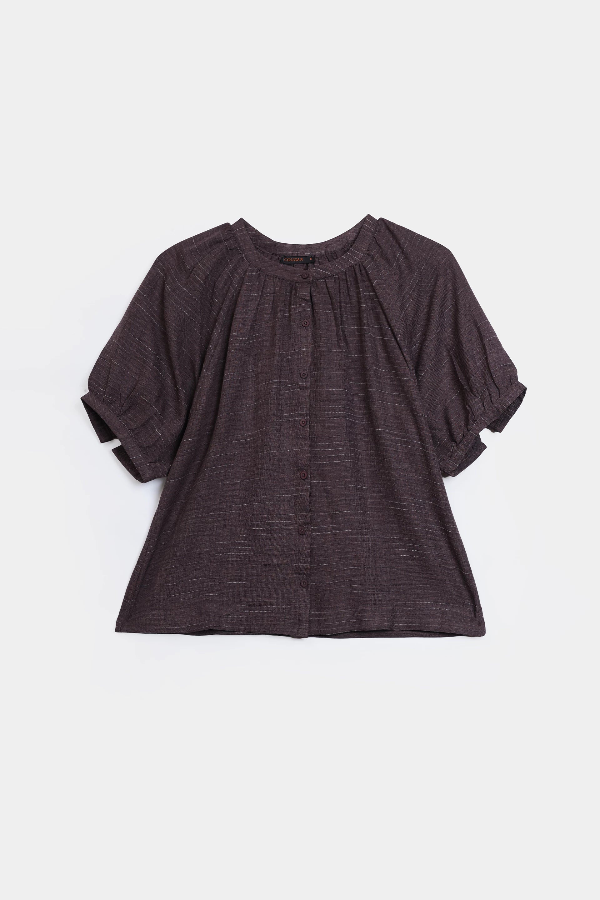 Top With Puff Sleeves - Cougar Clothing