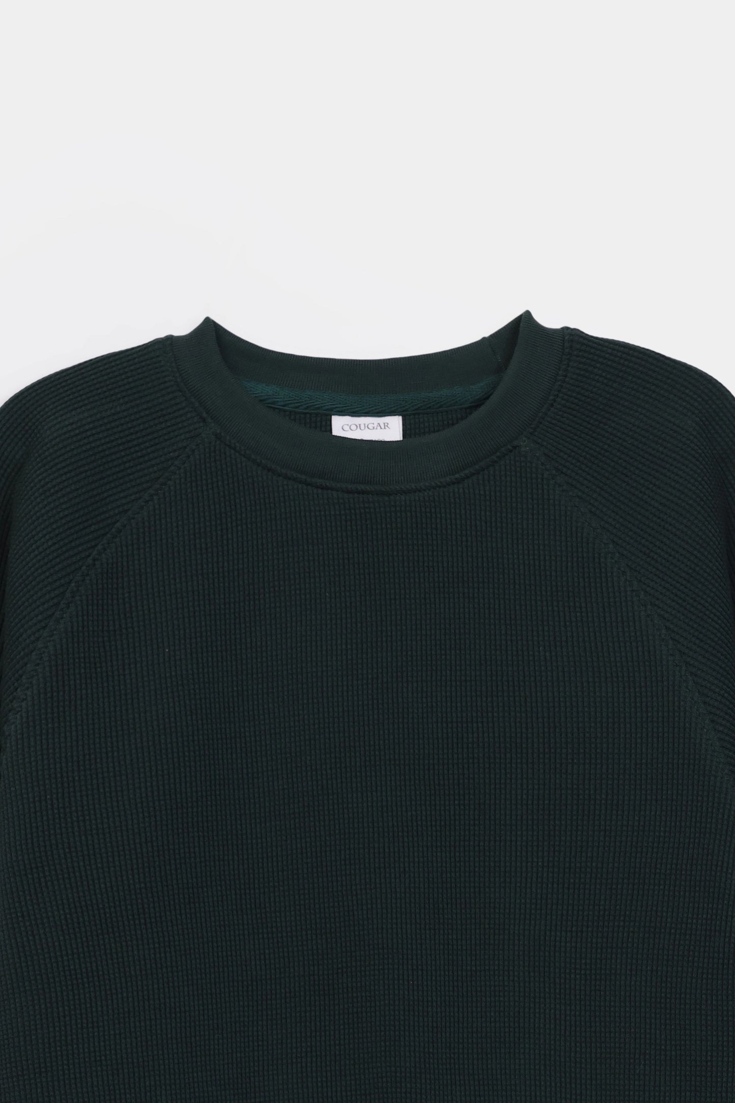 Waffle Knit Sweatshirt - Cougar Clothing