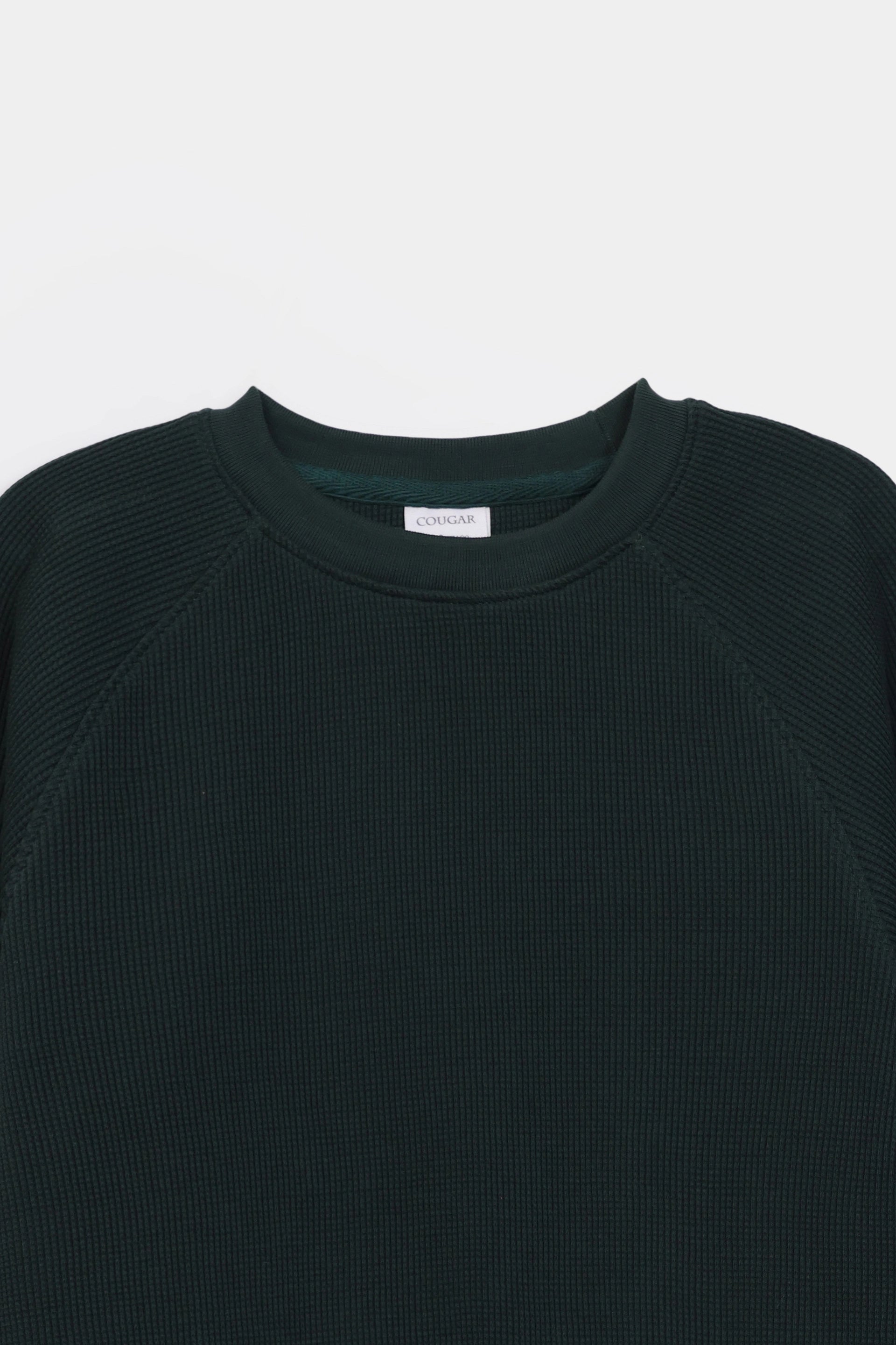 Waffle Knit Sweatshirt - Cougar Clothing