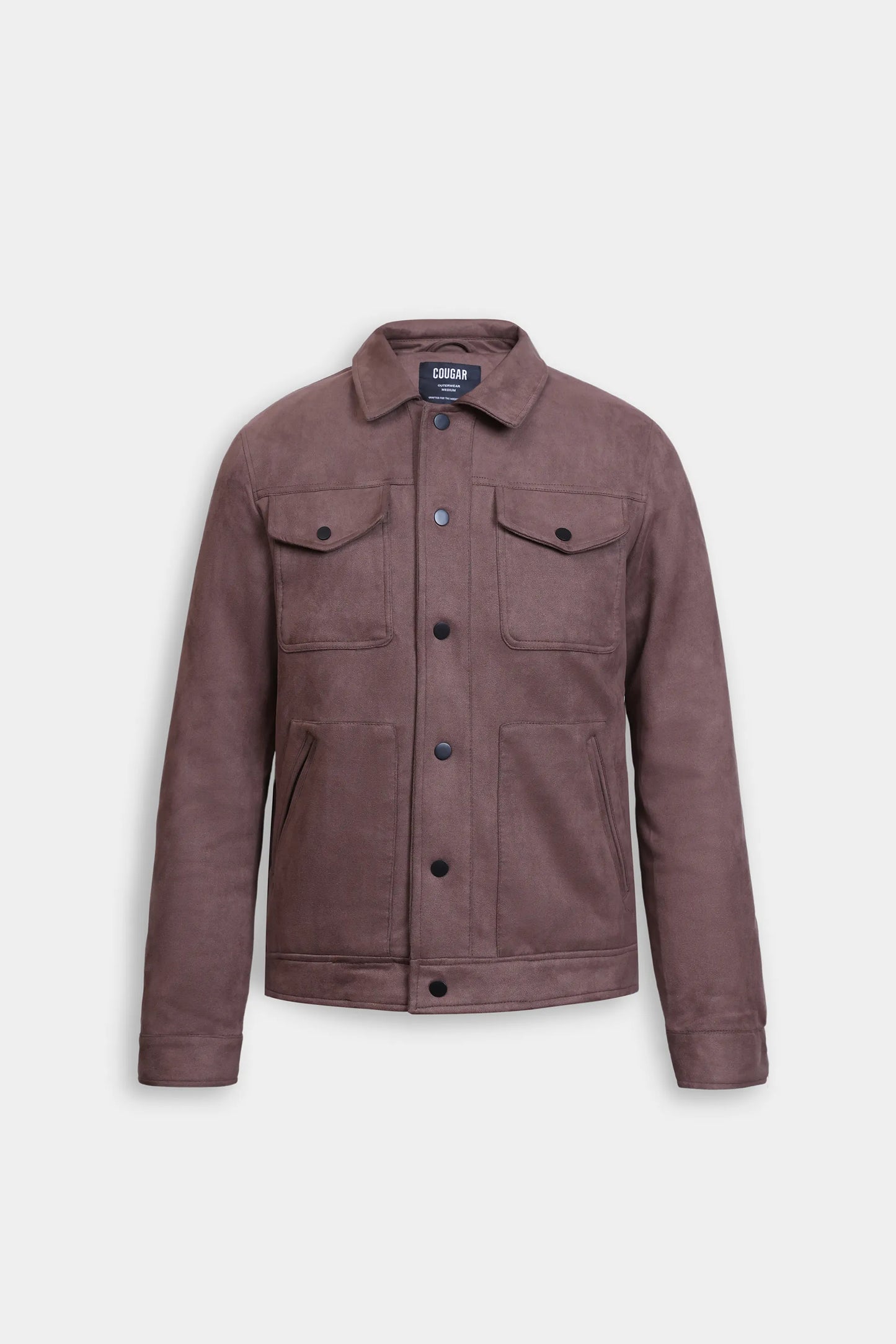 Faux Suede Trucker Jacket - Cougar Clothing