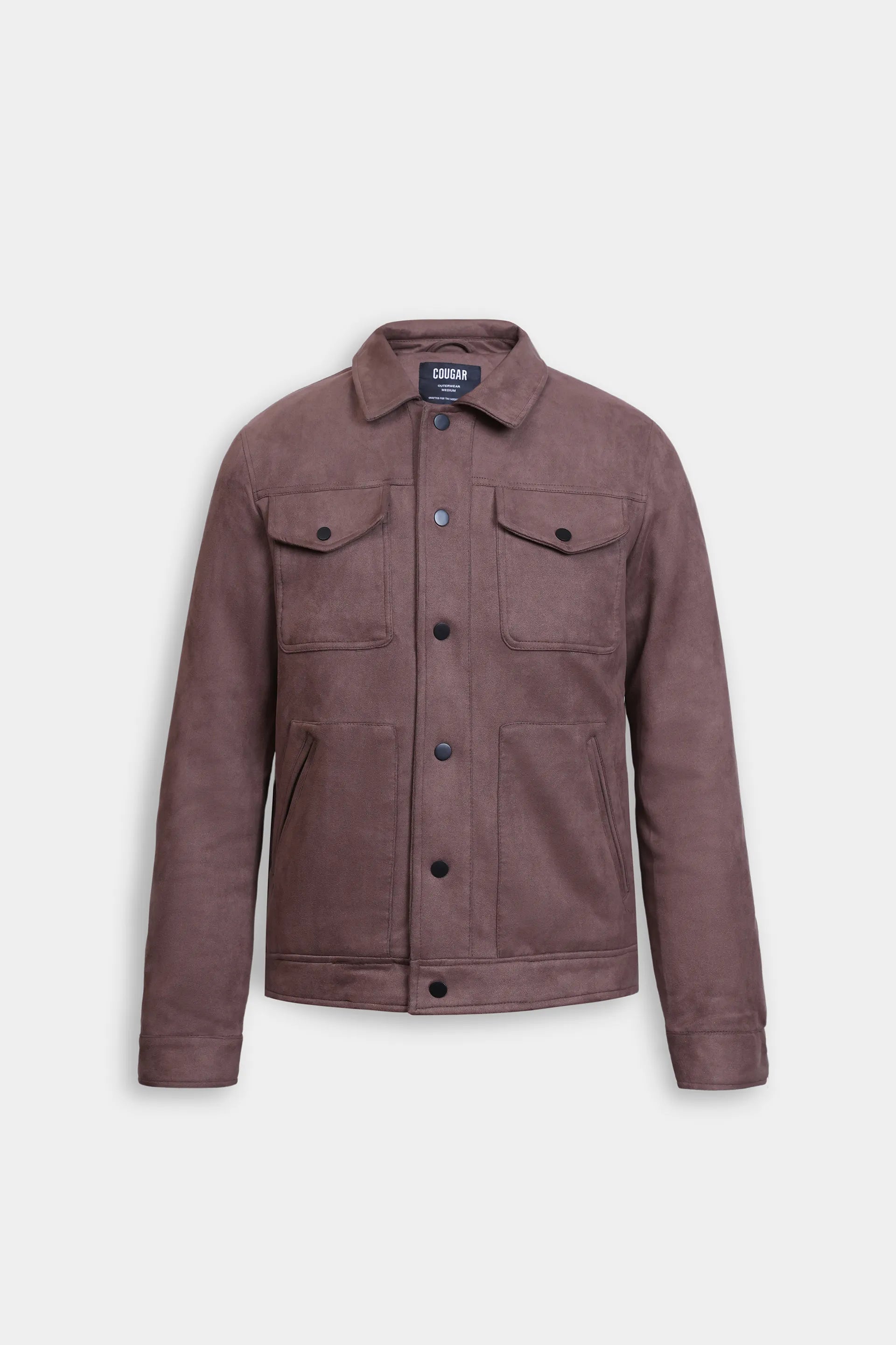 Faux Suede Trucker Jacket - Cougar Clothing