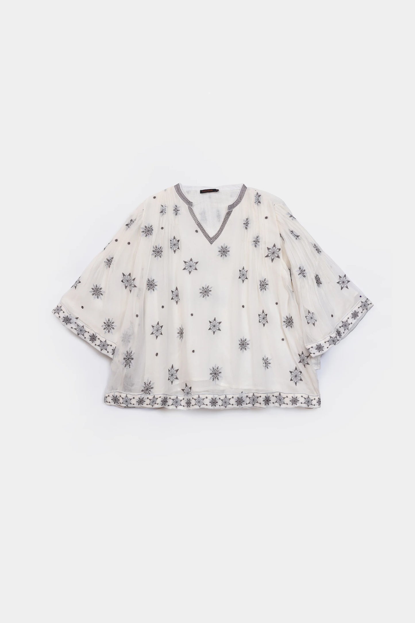 Chiffon Embroidered Blouse - Cougar Clothing