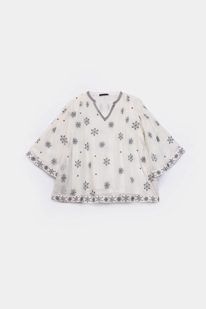 Chiffon Embroidered Blouse - Cougar Clothing