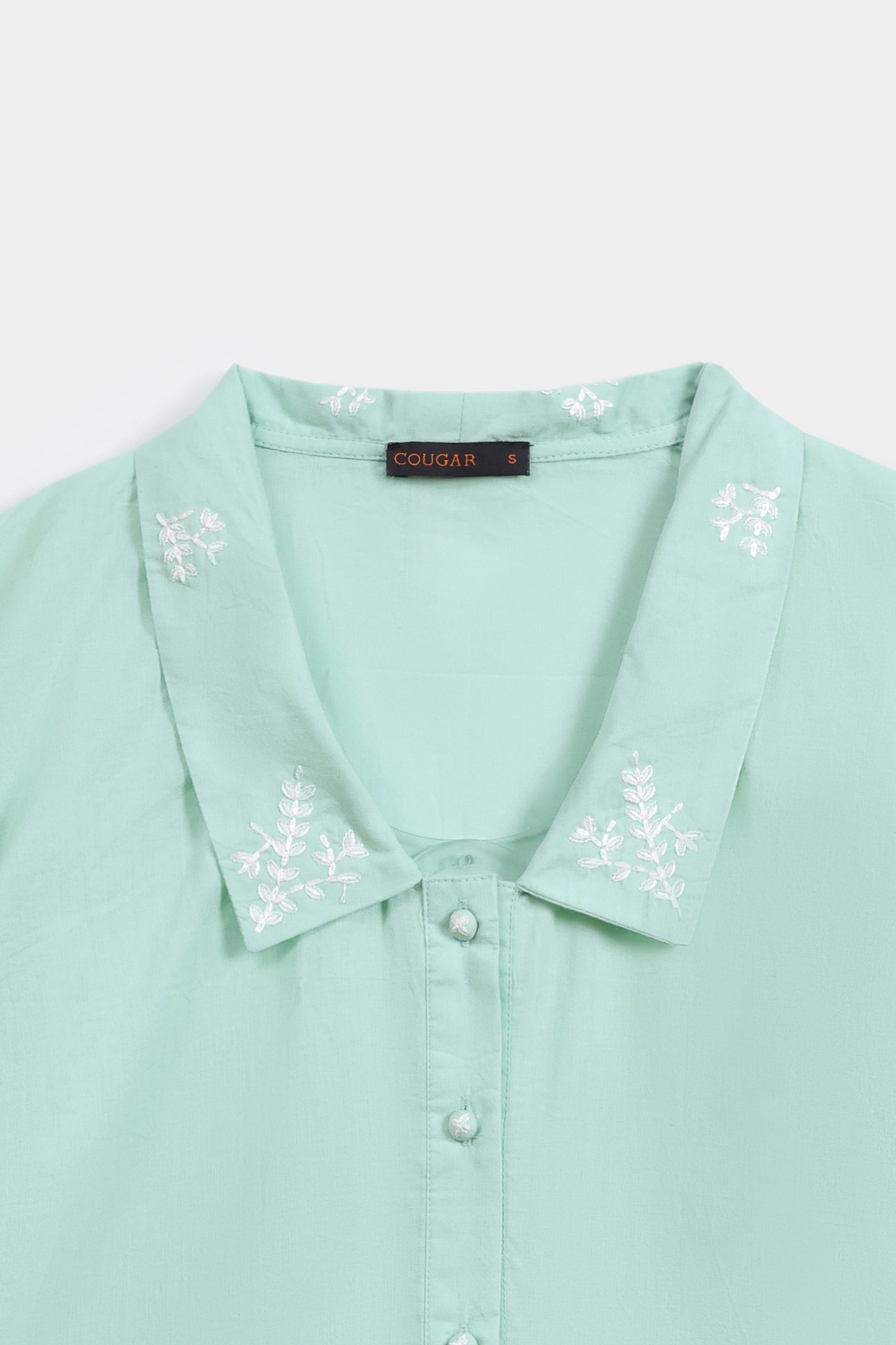 Embroidered Button Down - Cougar Clothing