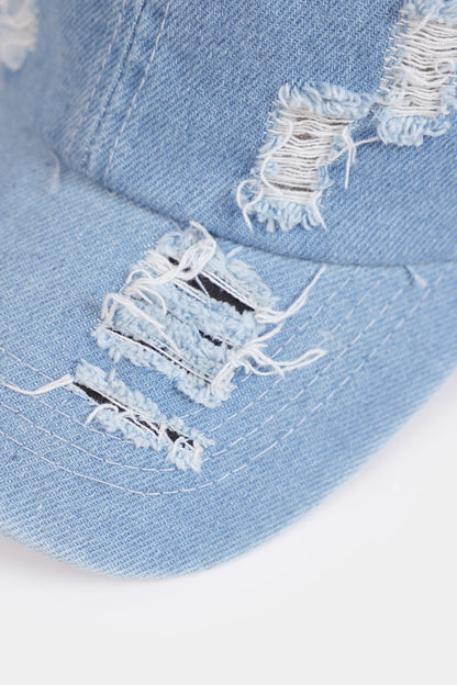 Distressed Denim P-Cap - Cougar Clothing