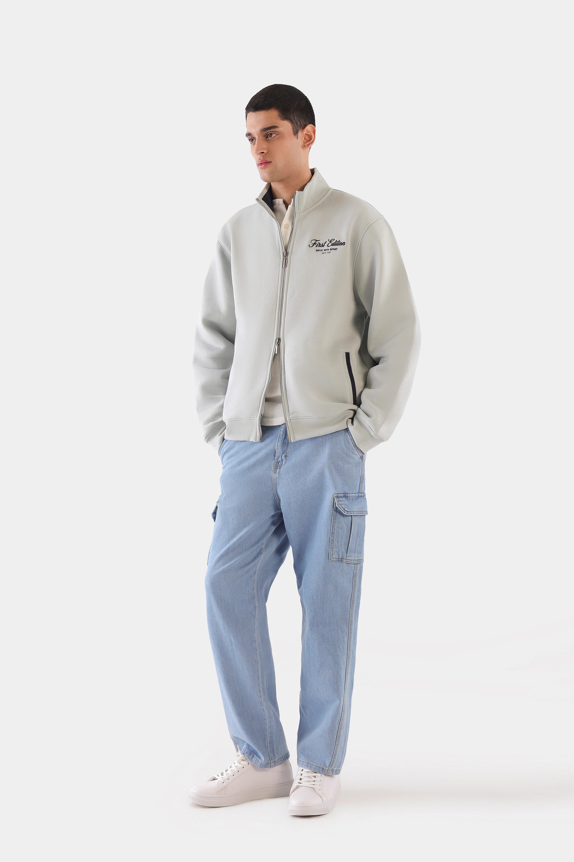 Relaxed Embroidered Bomber Jacket - Cougar Clothing