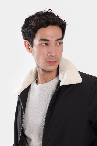 Contrast Sherpa Collar Jacket - Cougar Clothing