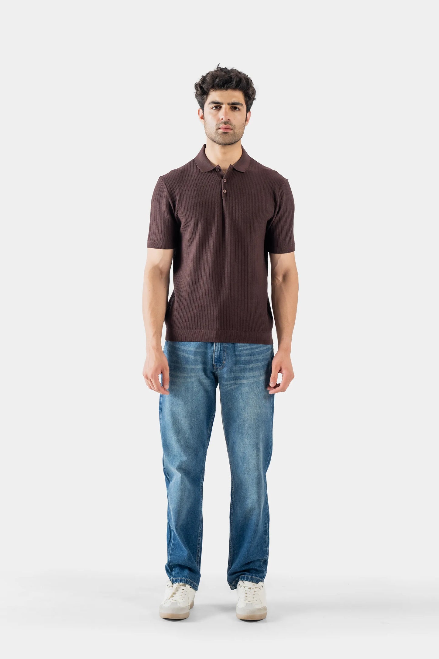 Vertical Knit Polo - Cougar Clothing