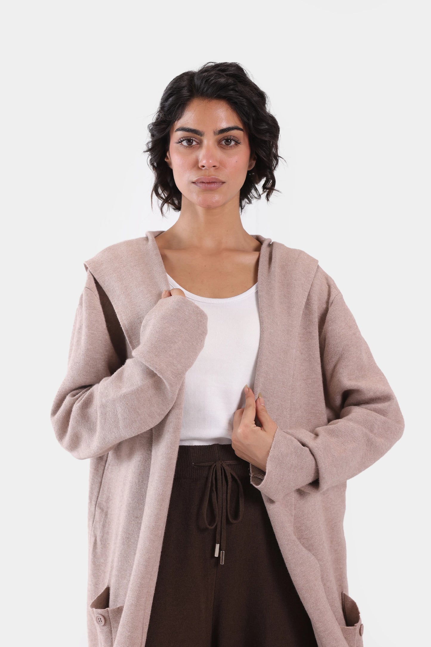 Hooded Long Cardigan - Cougar Clothing