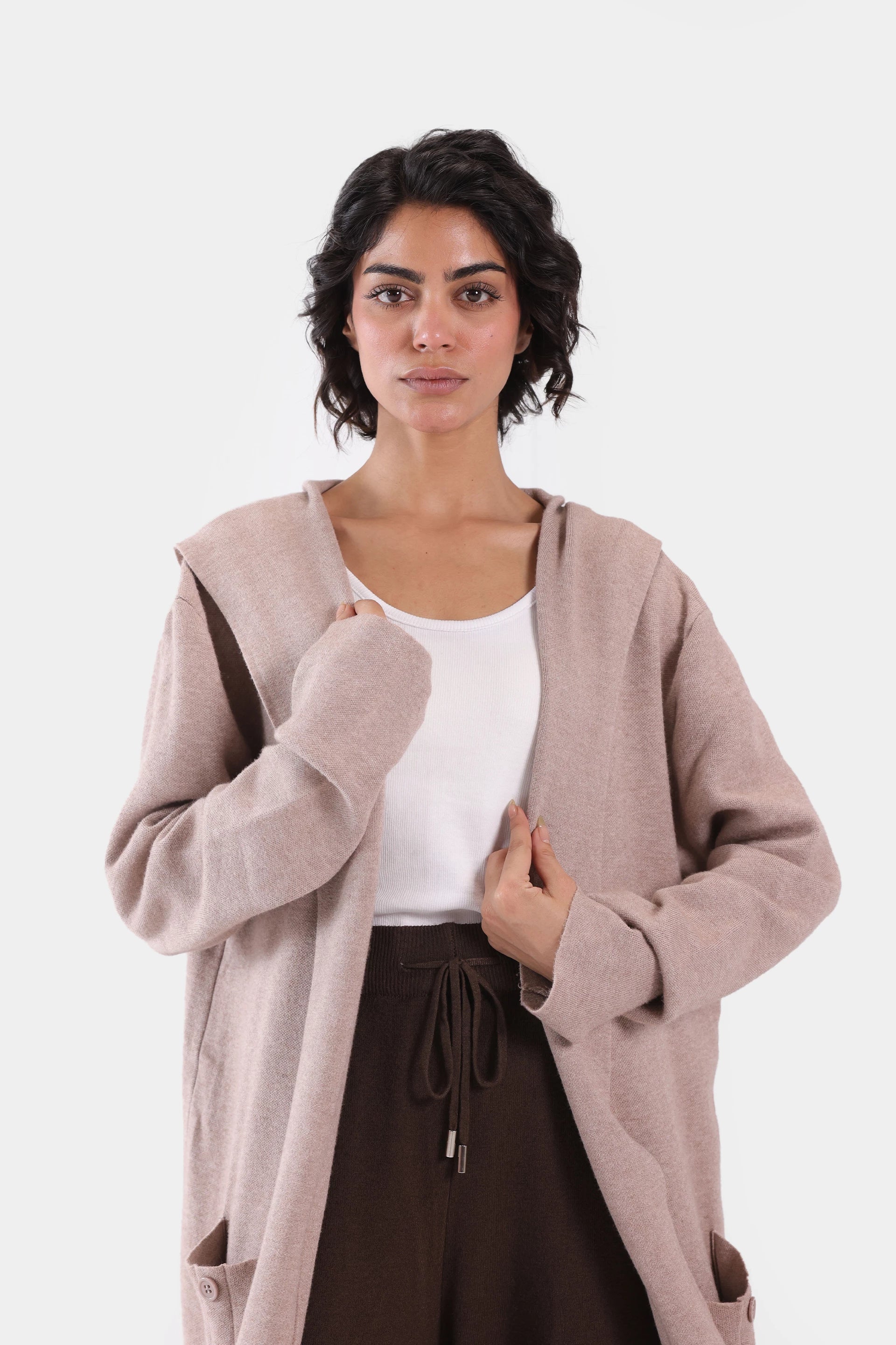 Hooded Long Cardigan - Cougar Clothing