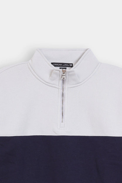 Color Block Quarter-Zip Sweatshirt - Cougar Clothing