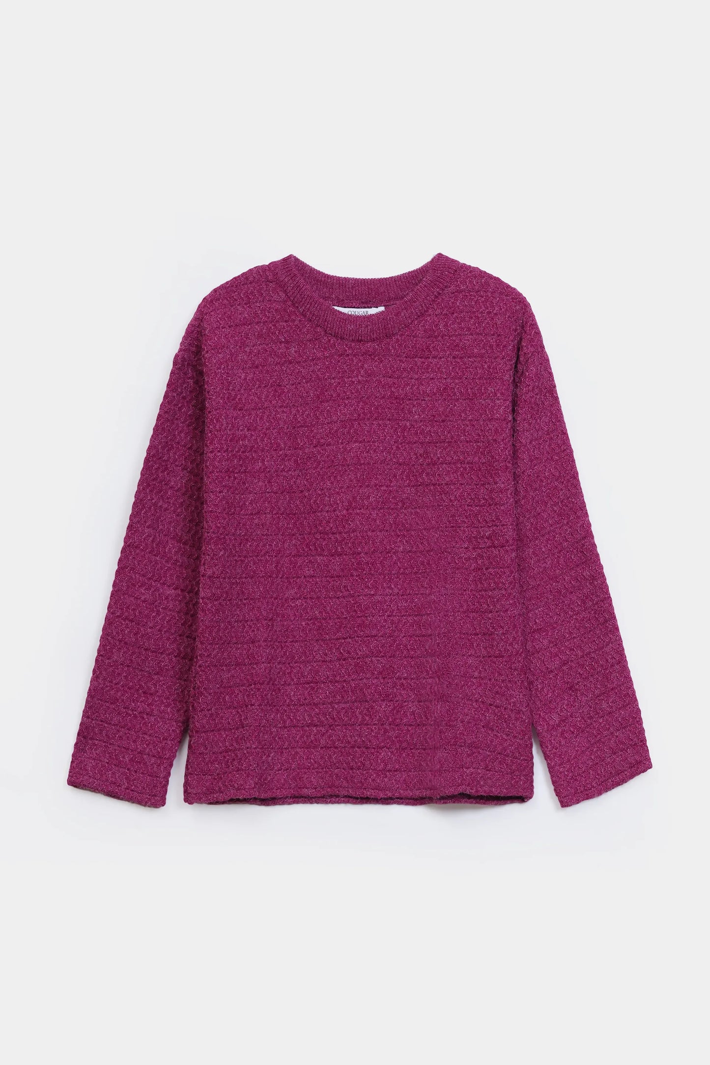 Textured Crew Neck Sweater - Cougar Clothing