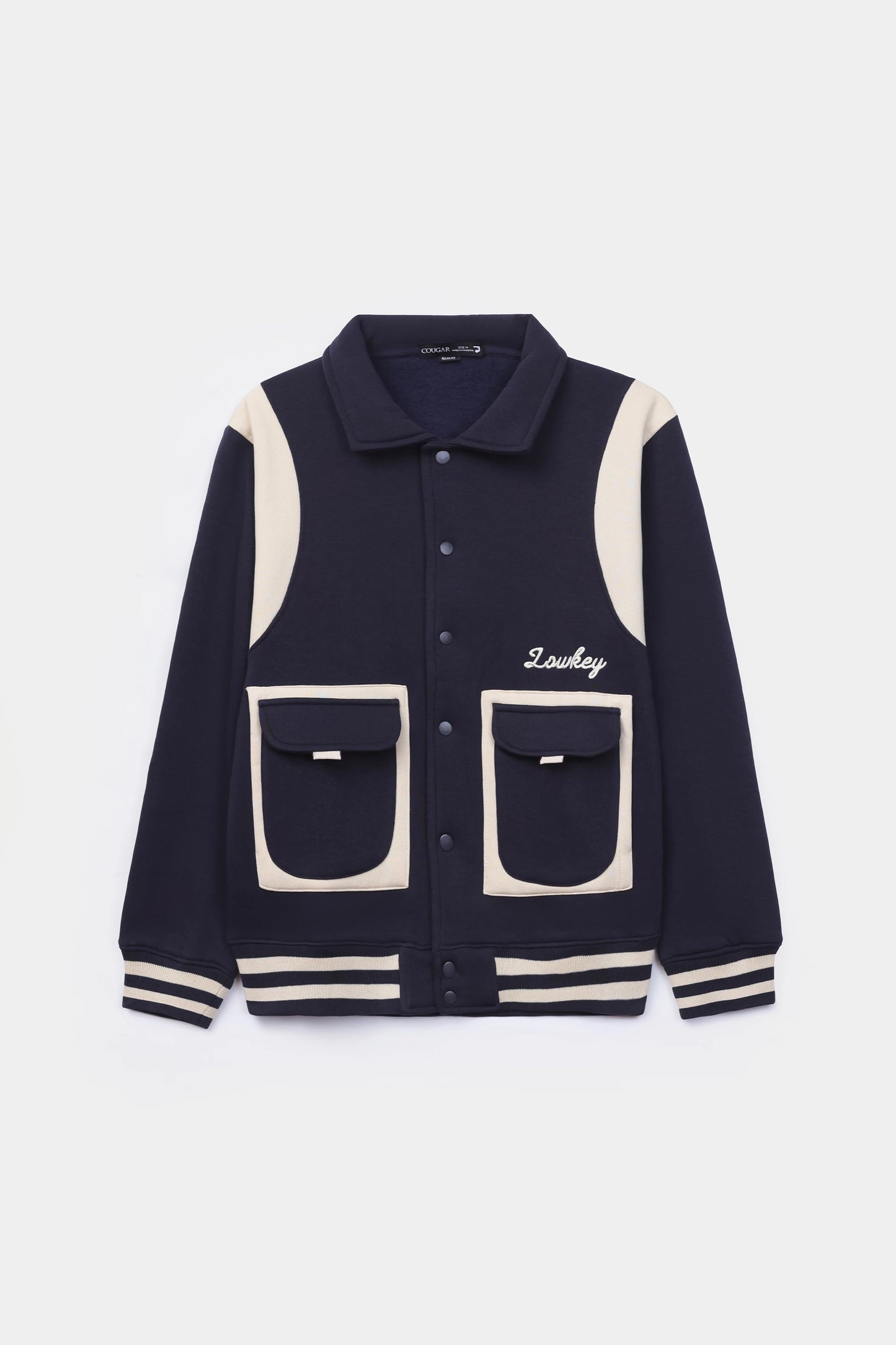 Varsity Jacket With Contrast Accent - Cougar Clothing