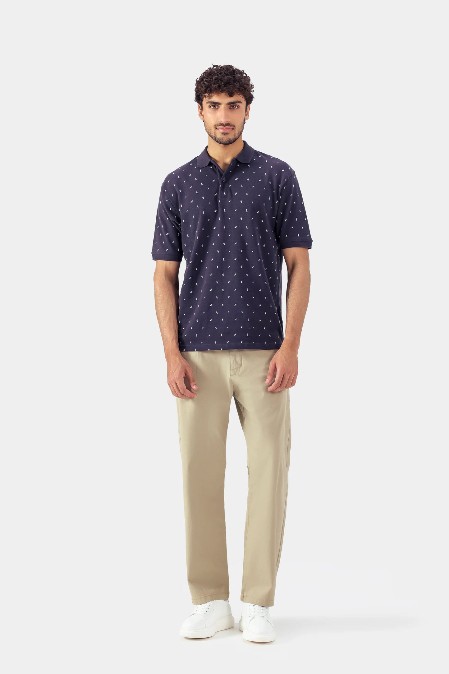 All-Over Printed Relaxed Polo - Cougar Clothing