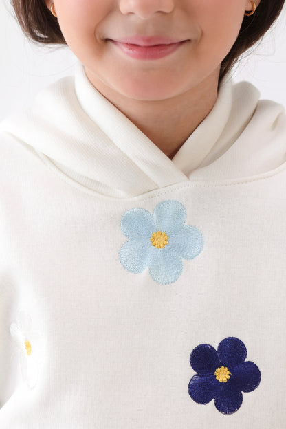 Embroidered Floral Hoodie - Cougar Clothing