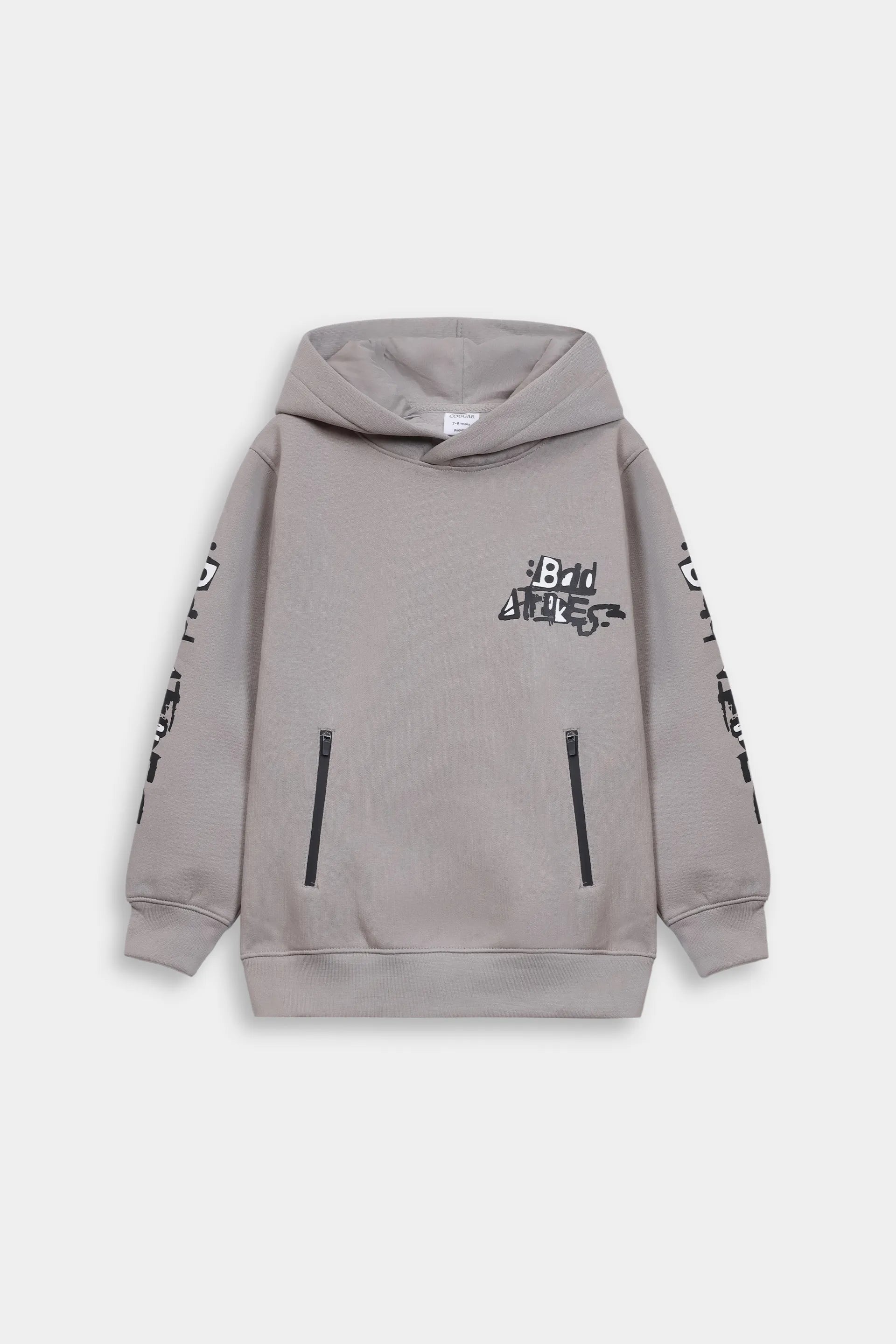 Graphic Hoodie With Zip Pockets - Cougar Clothing