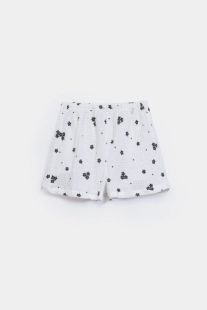 Printed Crush Cotton Shorts - Cougar Clothing