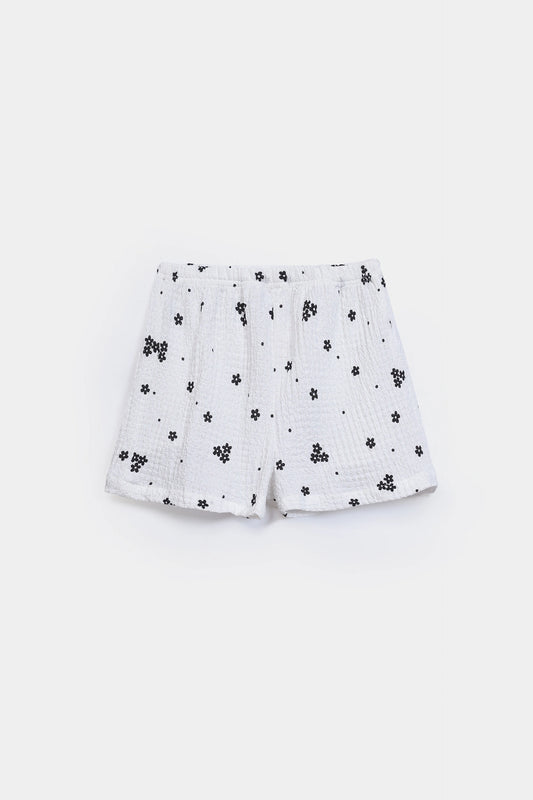 Printed Crush Cotton Shorts - Cougar Clothing
