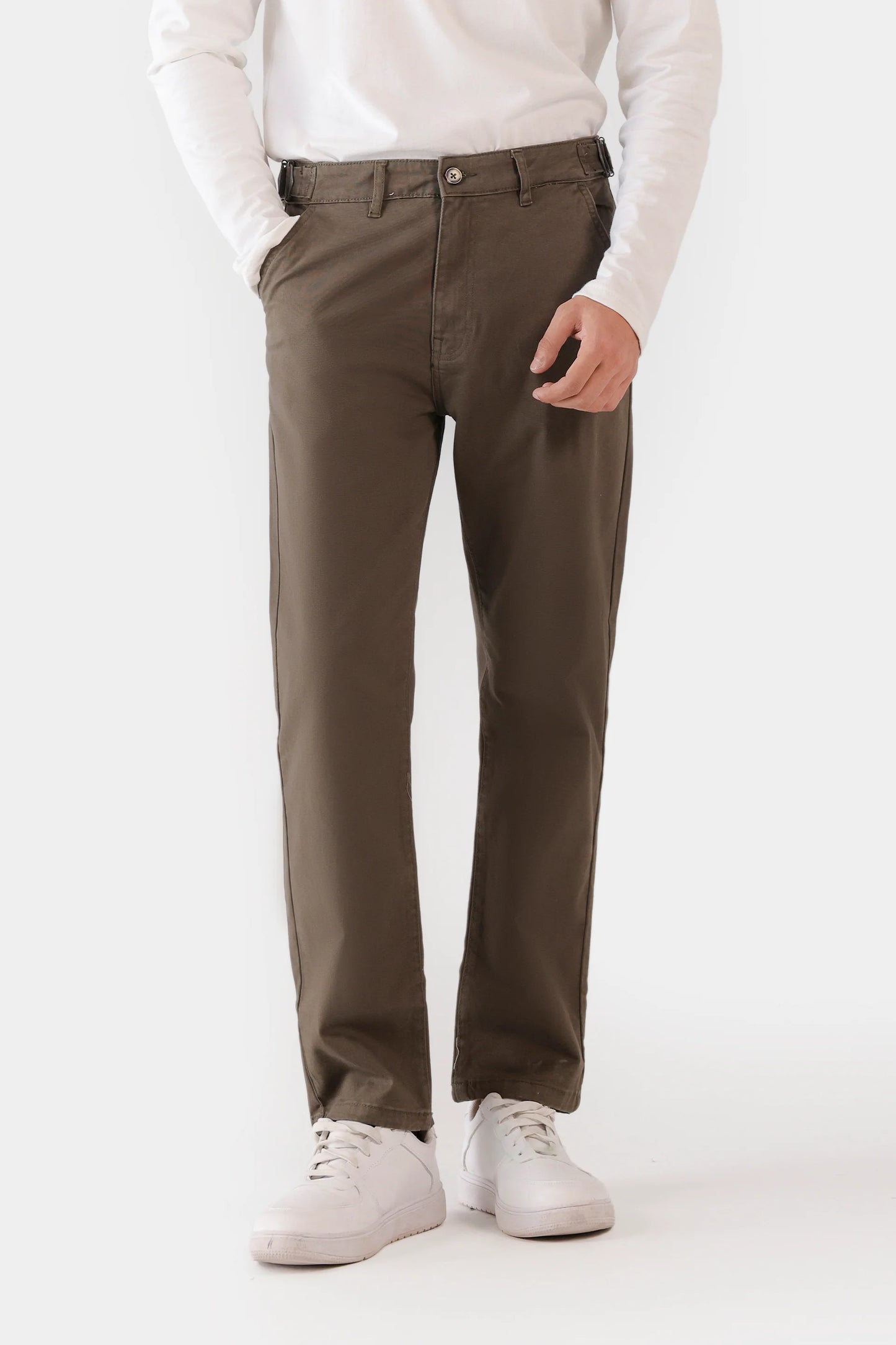 Adjustable Straight Chino Pants - Cougar Clothing