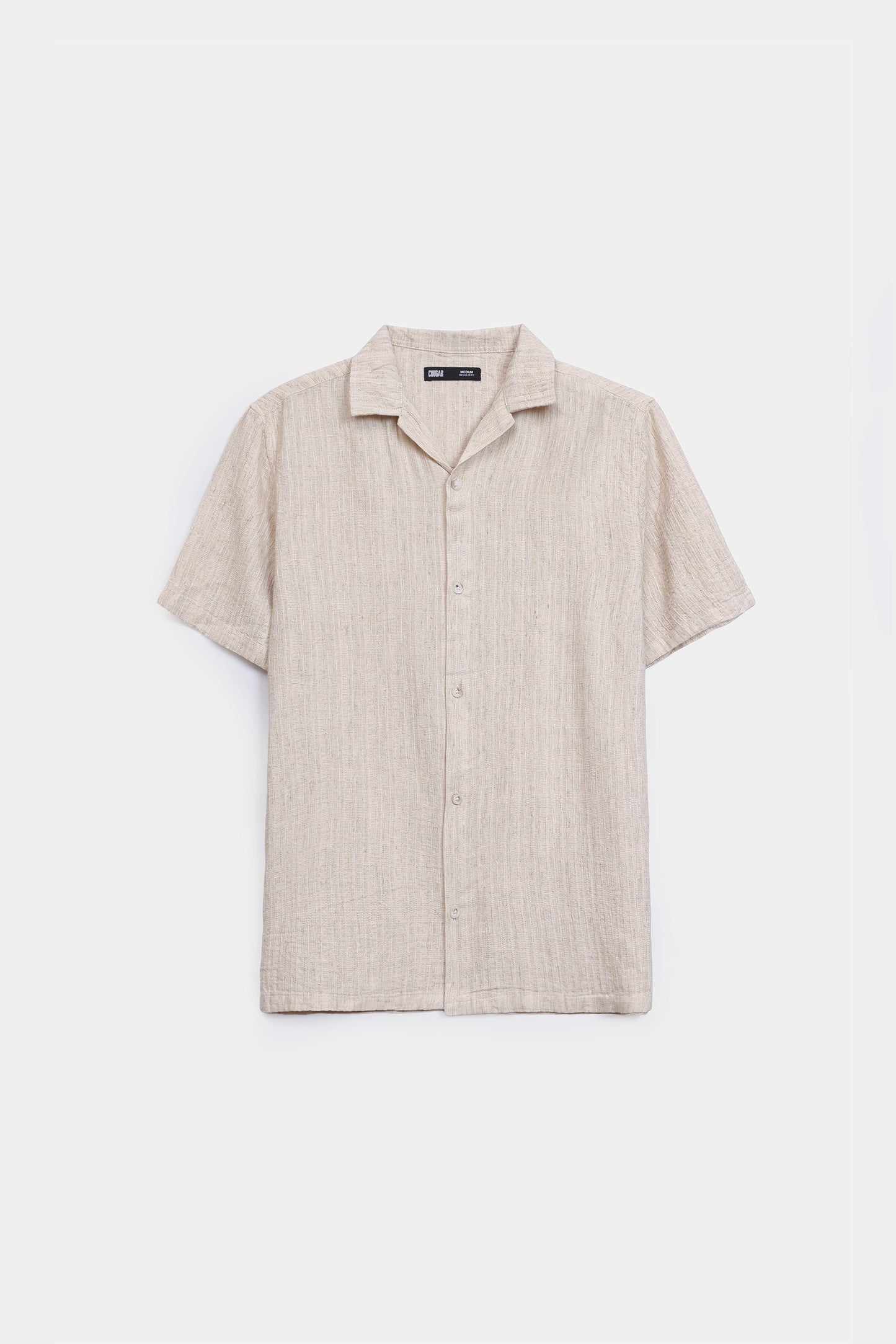 Textured Linen-Blend Shirt - Cougar Clothing