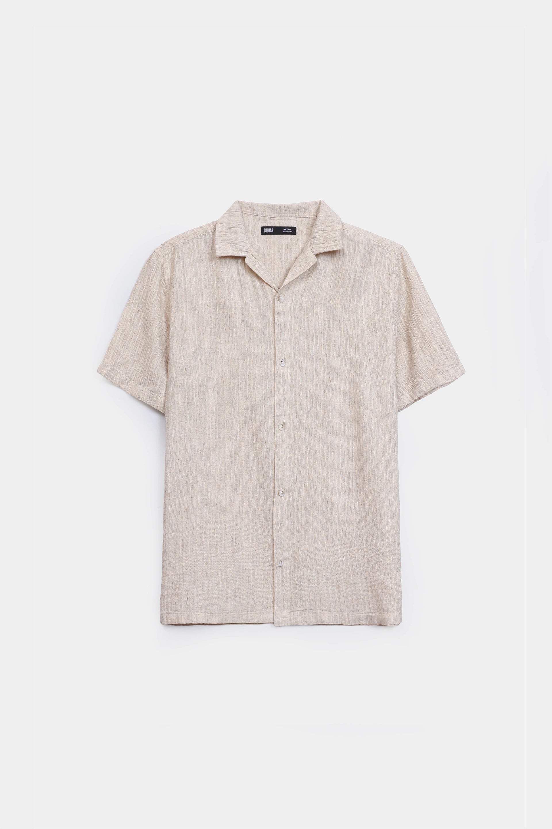 Textured Linen-Blend Shirt - Cougar Clothing