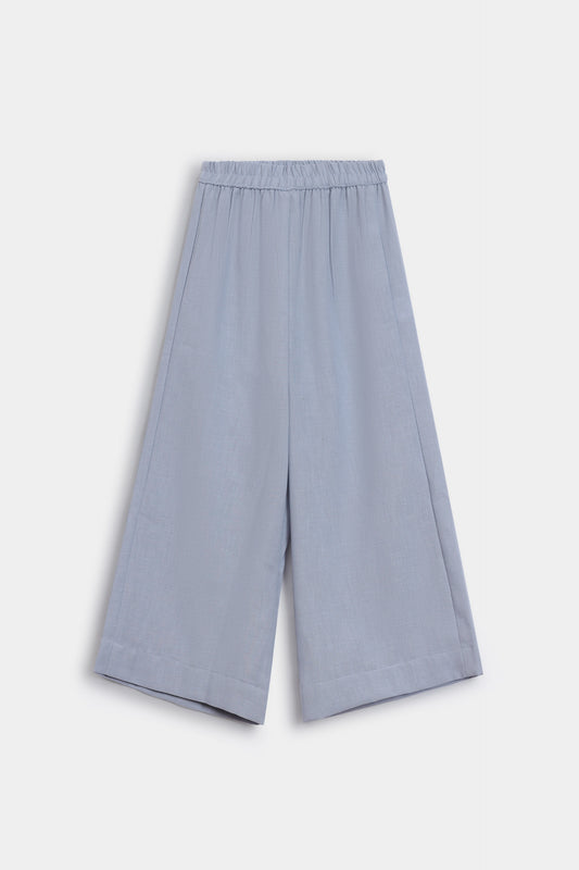 Irish Cotton Wide Leg Trousers - Cougar Clothing