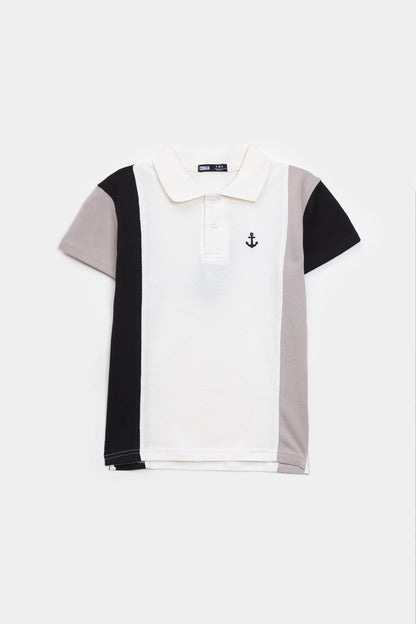 Contrast Paneled Polo - Cougar Clothing