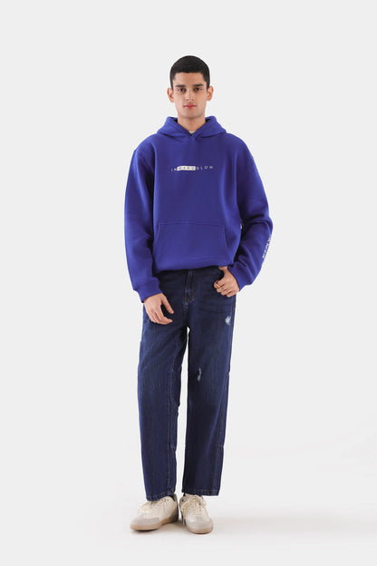 Drop-Shoulder Text Print Hoodie - Cougar Clothing