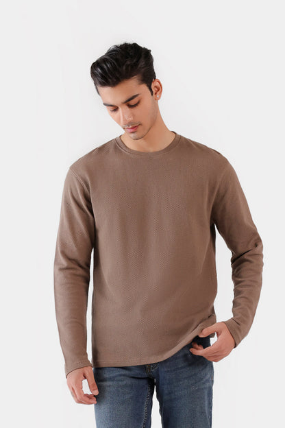 Popcorn Knit T-Shirt - Cougar Clothing