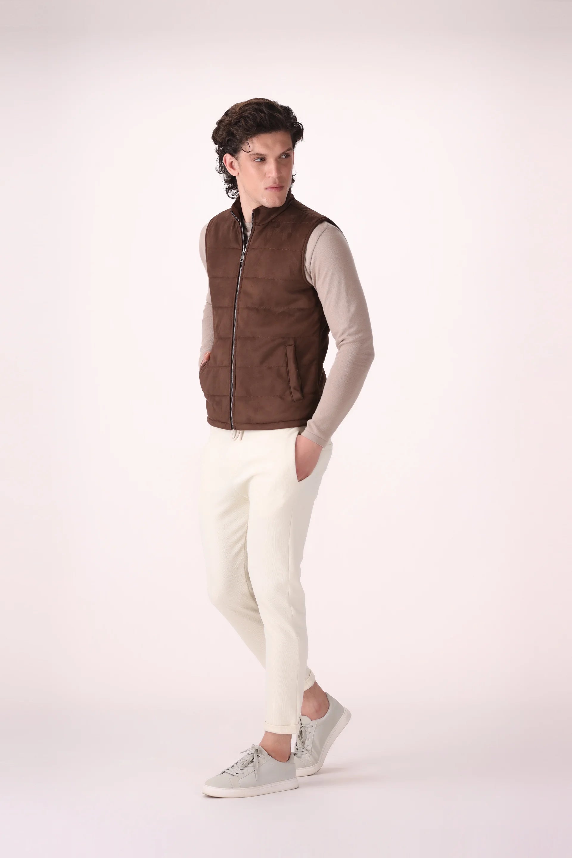 Quilted Suede Gilet - Cougar Clothing