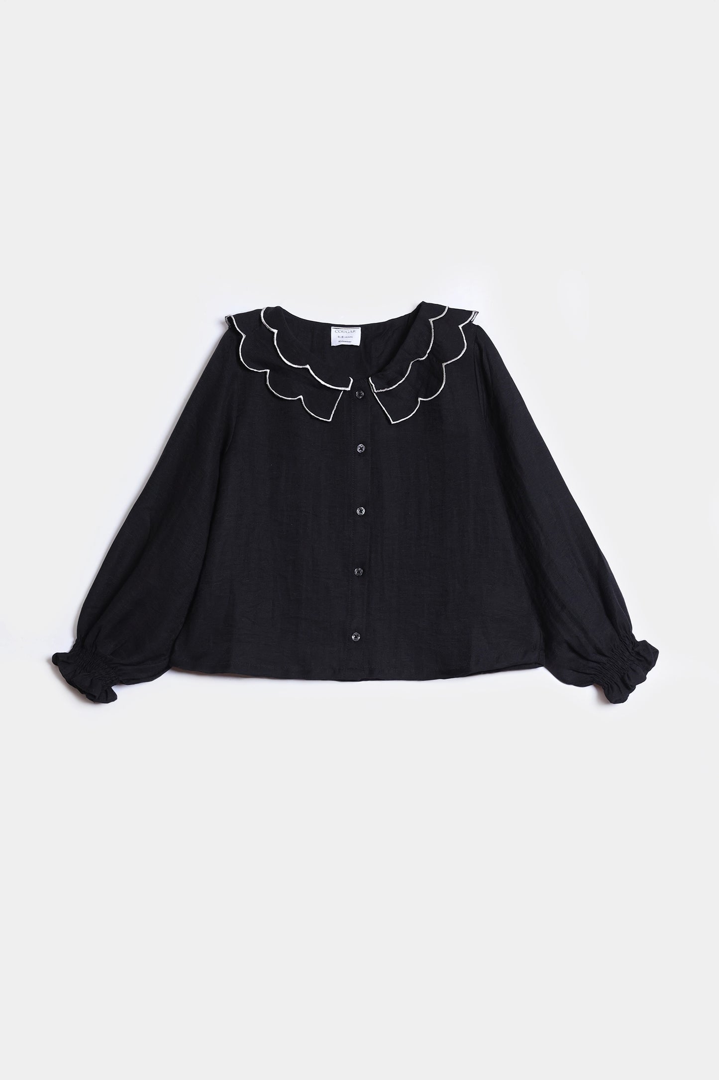 Scalloped Collar Shirt - Cougar Clothing