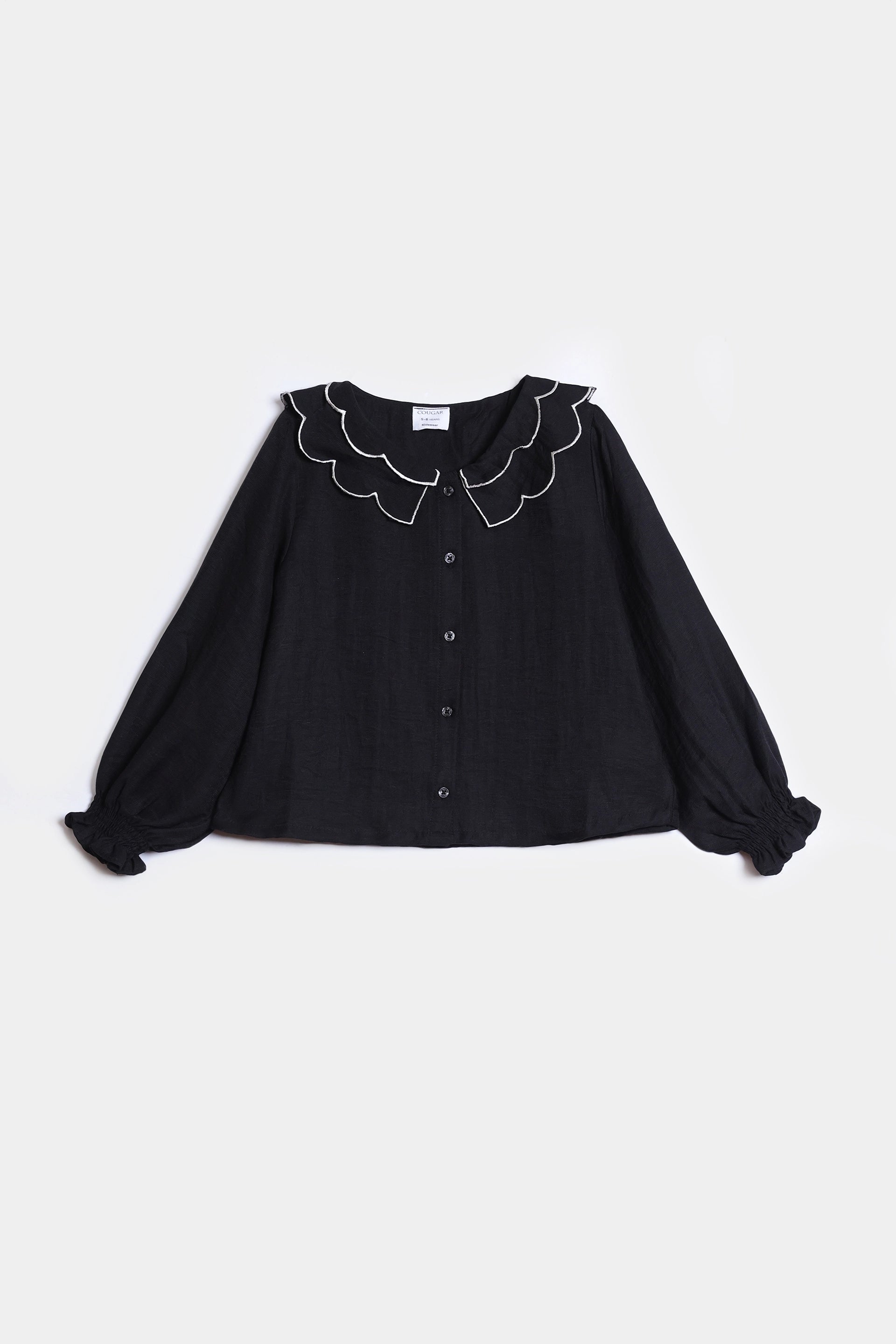 Scalloped Collar Shirt - Cougar Clothing