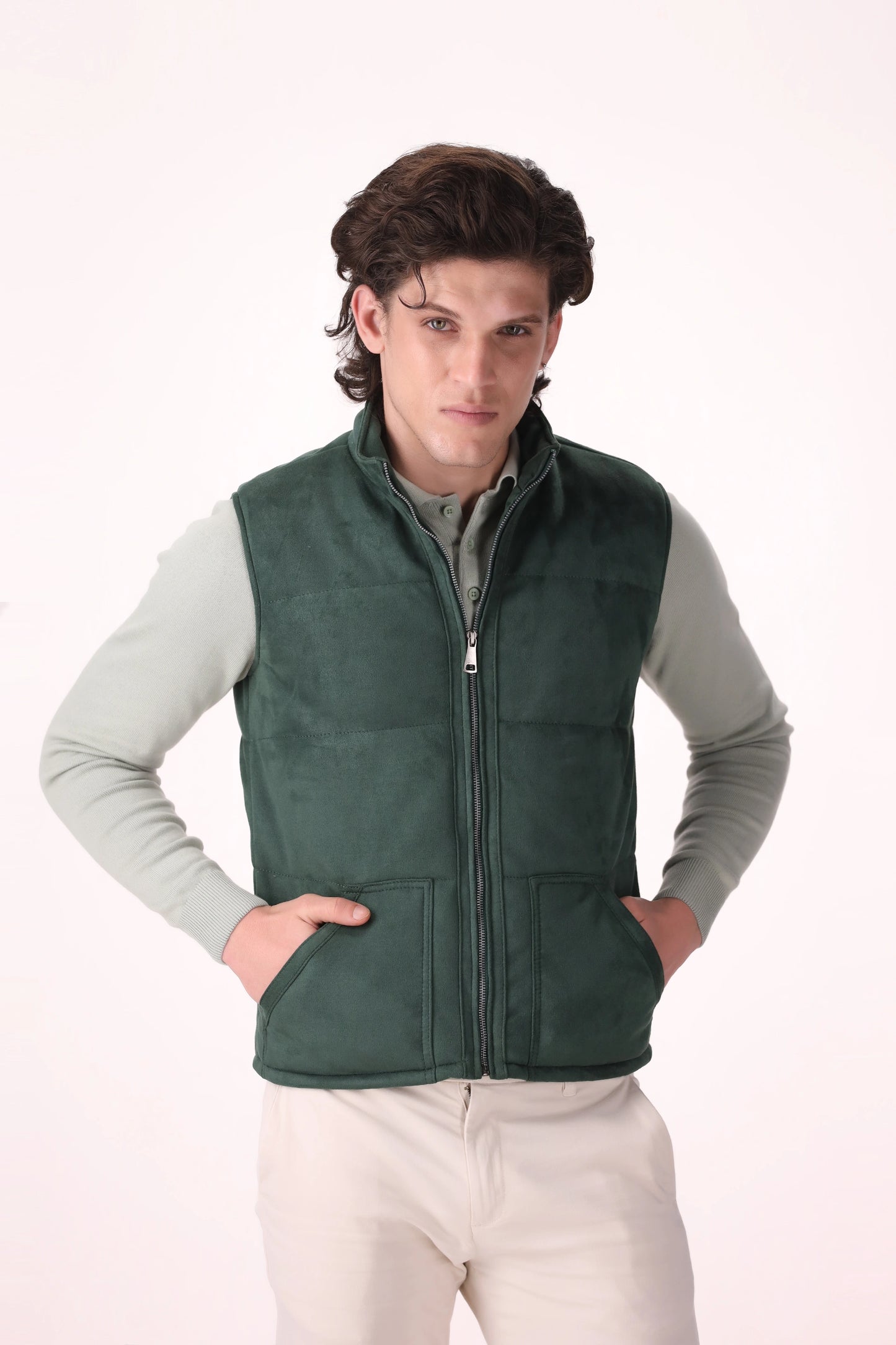 Quilted Suede Gilet - Cougar Clothing