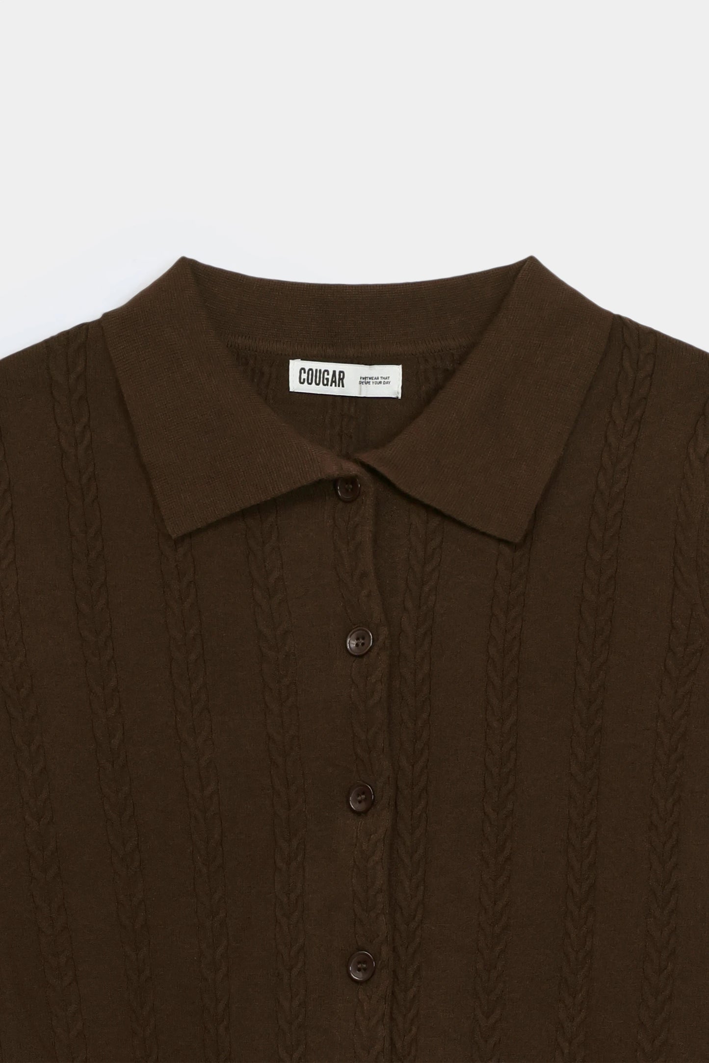 Button-Down Cable Knit Cardigan